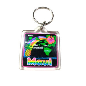 Maui Acrylic Keychain Hawaii Kauai
